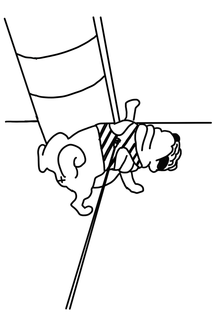 お散歩中のイラスト